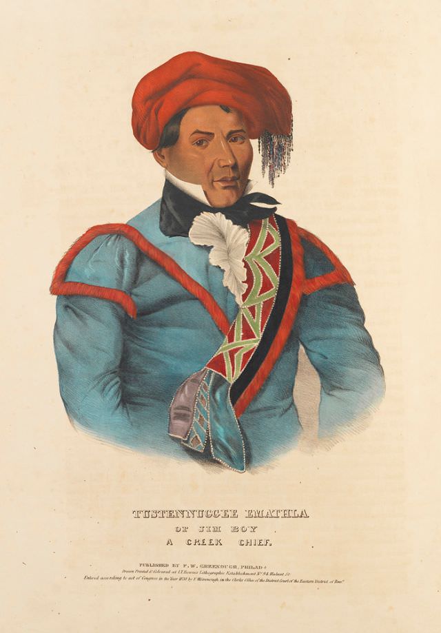 Tustennuggee Emathla or Jim Boy, A Creek Chief