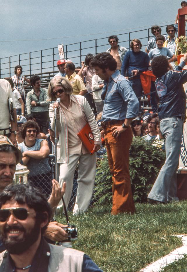 Mario Andretti receiving special recognition