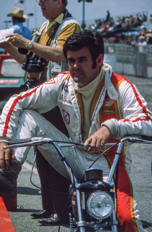 Al Unser astride his bike