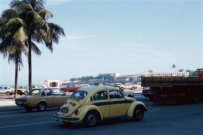 VW Beetle Taxi, Av. Atlântica, Copacabana, Rio de Janeiro, 1984