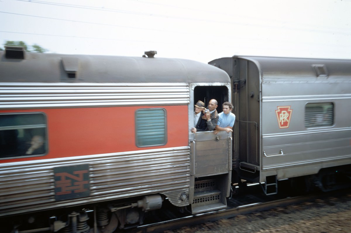 Mourners Watching Robert F. Kennedy’s Funeral Train Pass by From New York City to Washington DC on June 8 1968