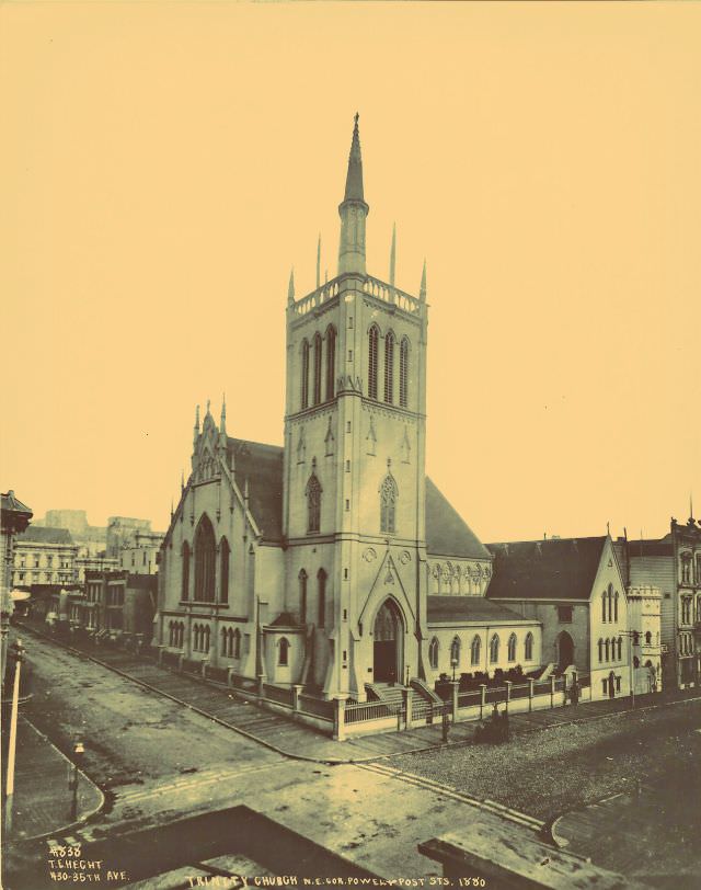 Trinity Church at Powell and Post Streets, 1890s.
