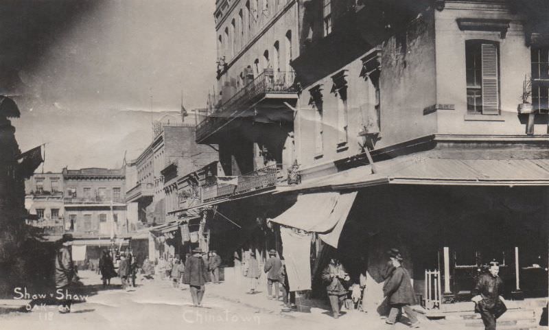 Waverly Place (originally Pike Street) in Chinatown, 1890s.