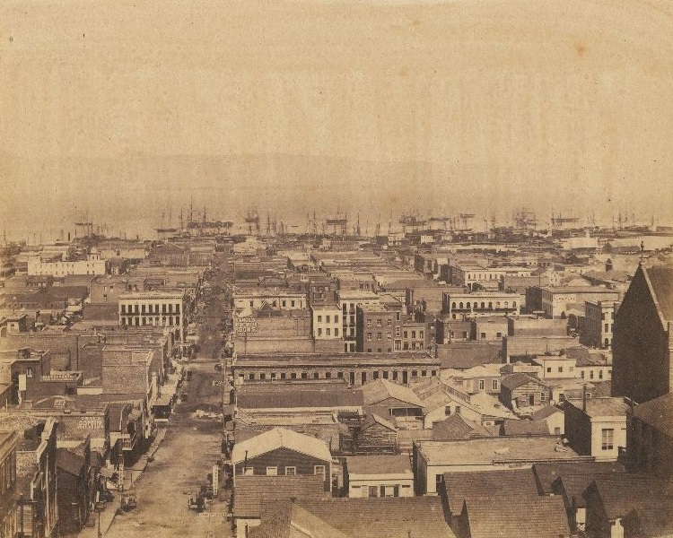 View down Sacramento Street