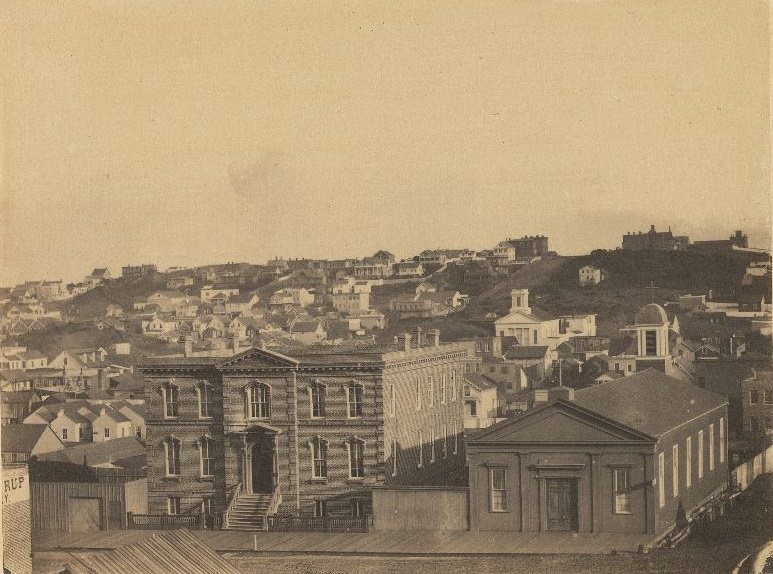 View from Kearny street - in the foreground the Orphans' Asylum