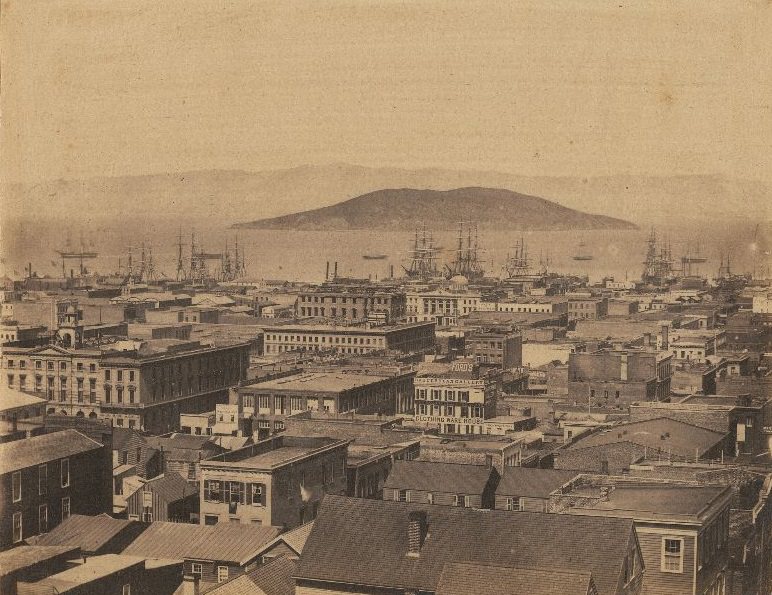 View of the City from Stockton street, containing the portions between Washington and Sacramento streets