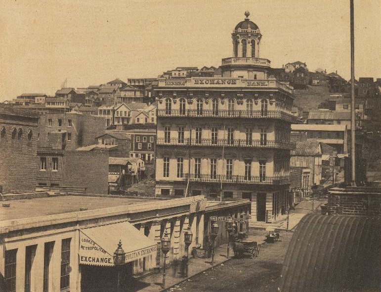 View of the west side of Montgomery Street, from Washington to Pacific