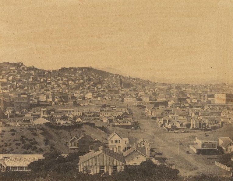 View over the city from Harrison Street