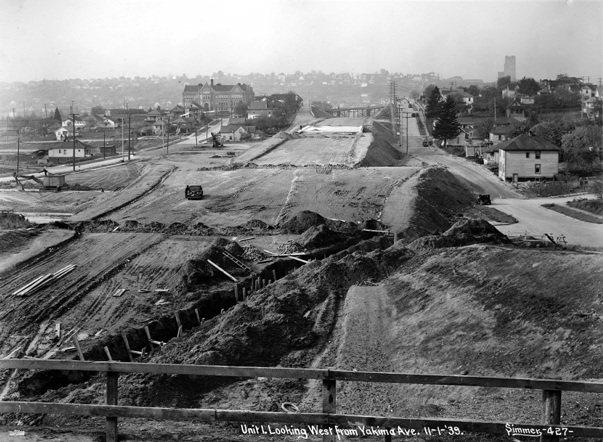 Highway 10 under construction, 1939
