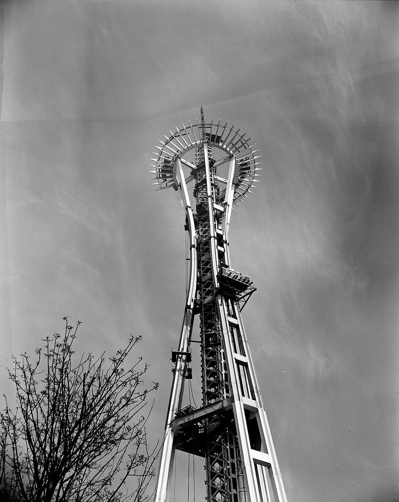 Space Needle under construction, 1961