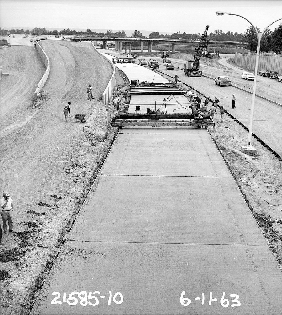 SR 520 under construction, 1963