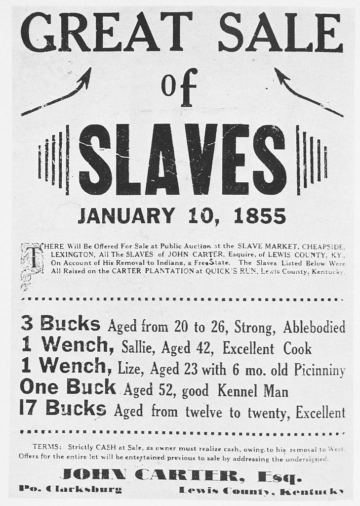 Great Sale of Slaves, 1855.