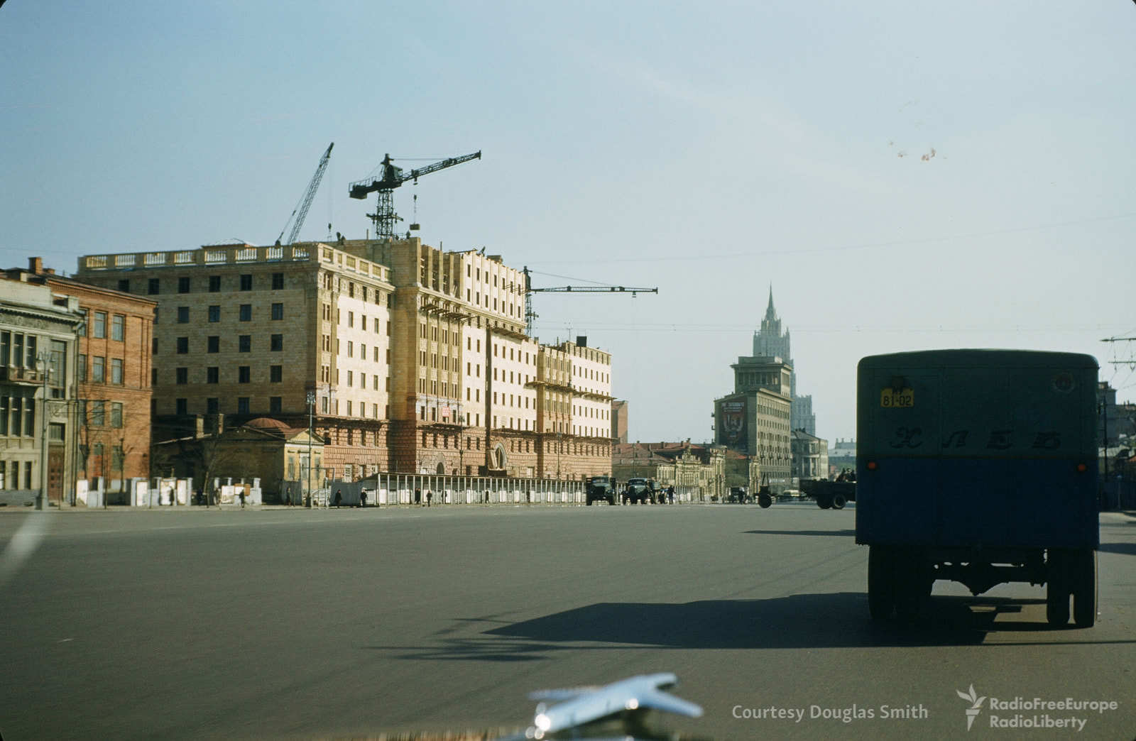 Driving down Novinsky bulvar, Moscow.