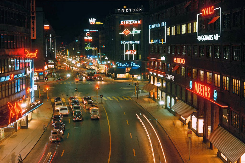 Kungsgatan in Stockholm, 1964