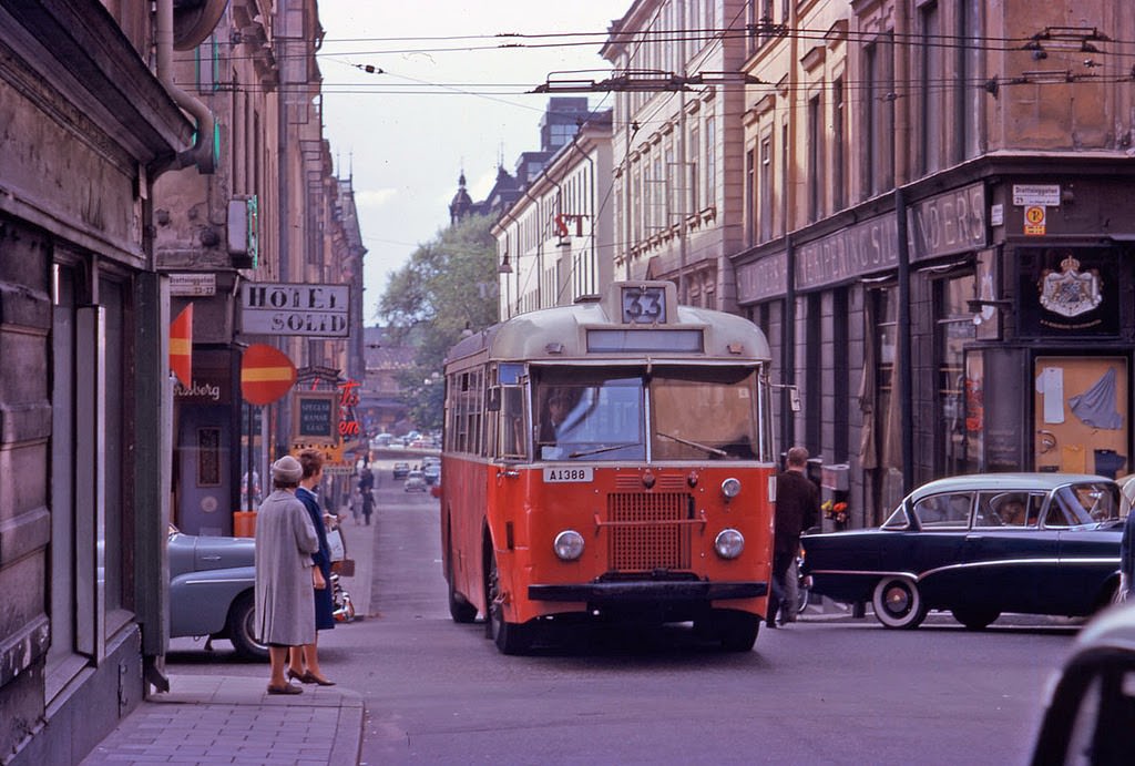 Vattugatan in central Stockholm, 1964