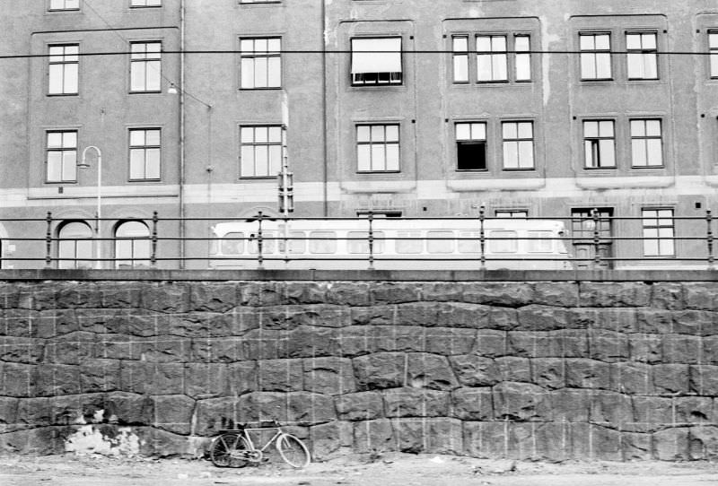 Torsgatan, Stockholm, seen from Uppsalatåget, 1966