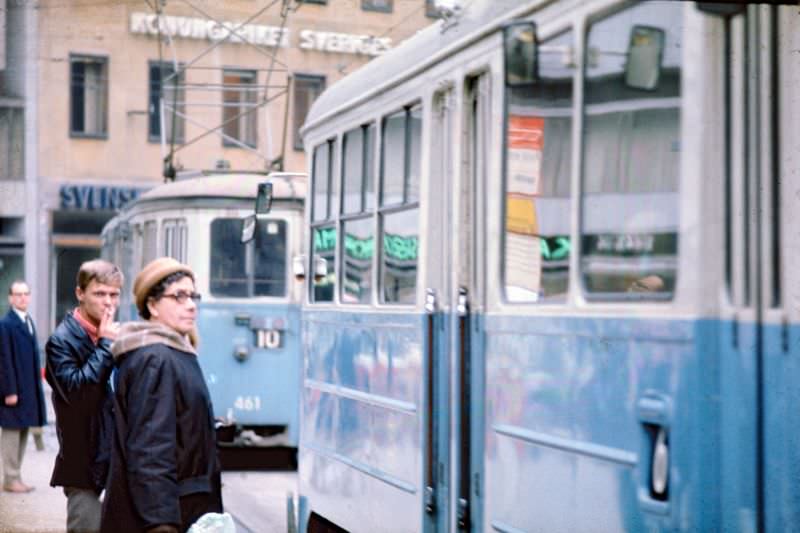 Norrmalmstorg tram, Stockholm, 1967