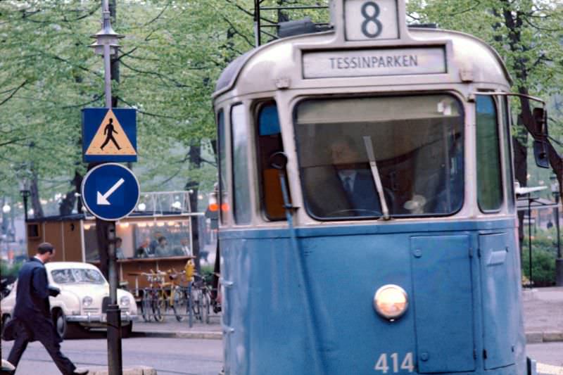 Norrmalmstorg tram, Stockholm, 1967