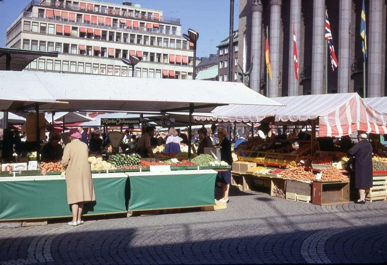 Hötorget Farmer's Market, Stockholm, 1960s