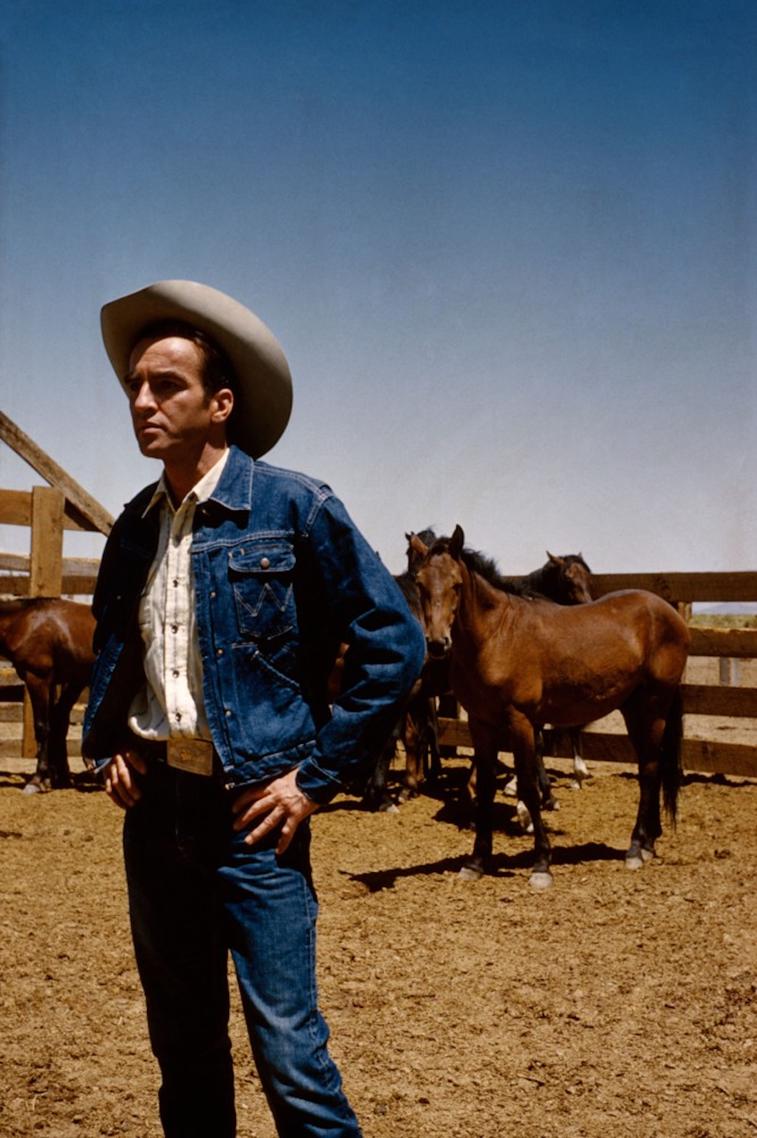 Montgomery Clif on the set of “The Misfits.”