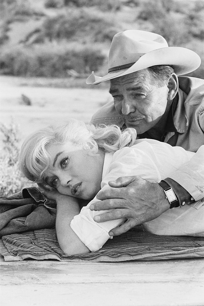Clark Gable and Marilyn Monroe during the shooting of 'The Misfits'.