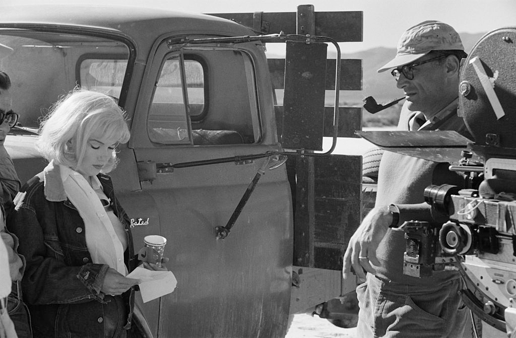 Marilyn Monroe with her husband, playwright Arthur Miller during the location shoot of 'The Misfits'