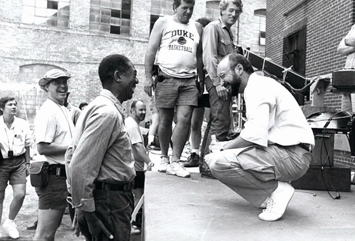 Morgan Freeman On The Set.