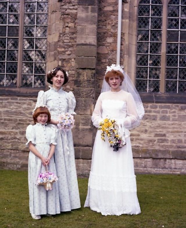 Bride with her bridesmaids