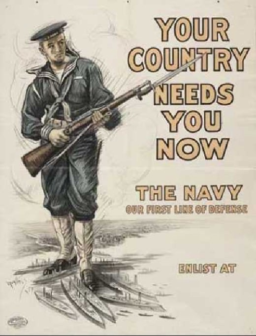 Country needed a lot of marines and navy recruits