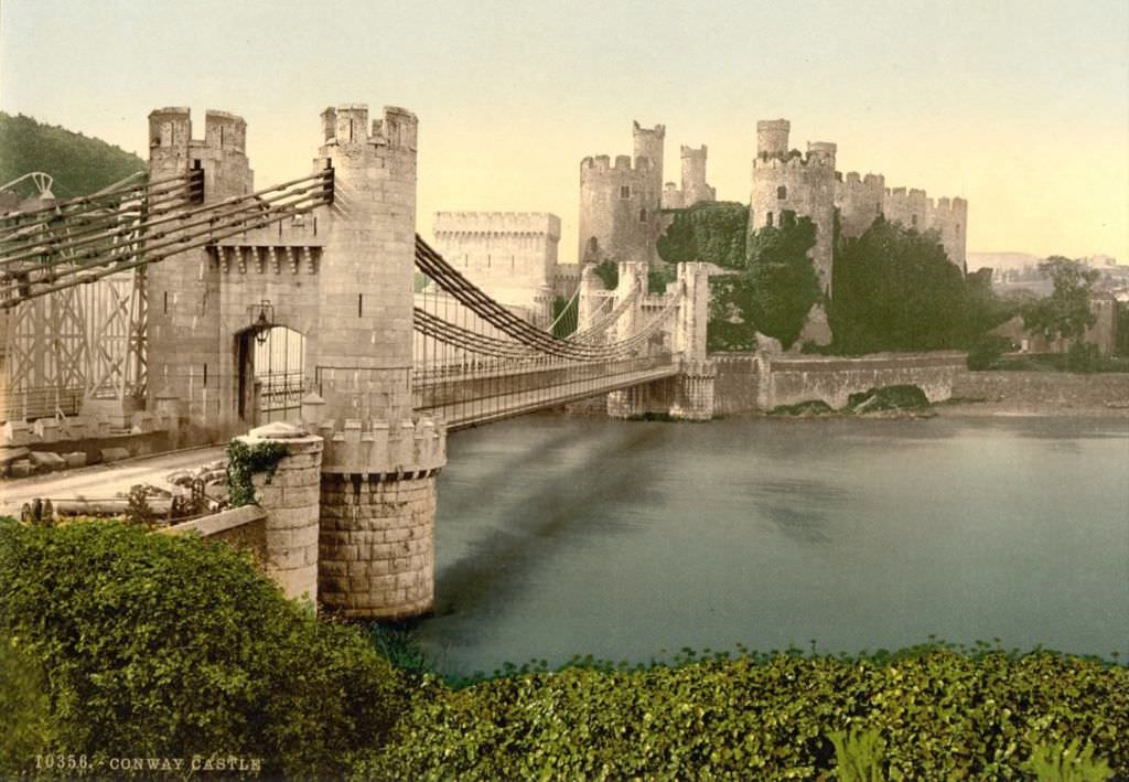 Conwy Castle and Suspension Bridge