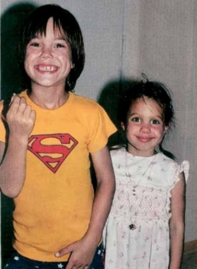 Angelina Jolie with her brother.