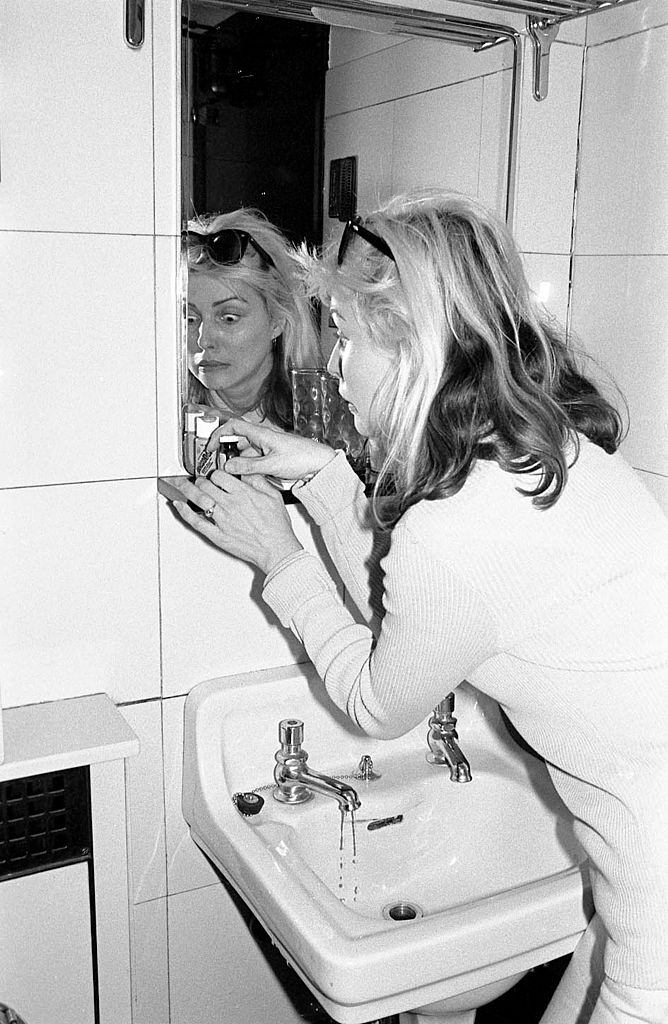 Debbie Harry getting ready for Punk Magazine, 1977.