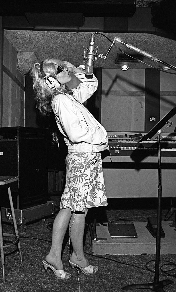 Debbie Harry recording Parallel Lines LP in Record Plant studio New York, 1978.