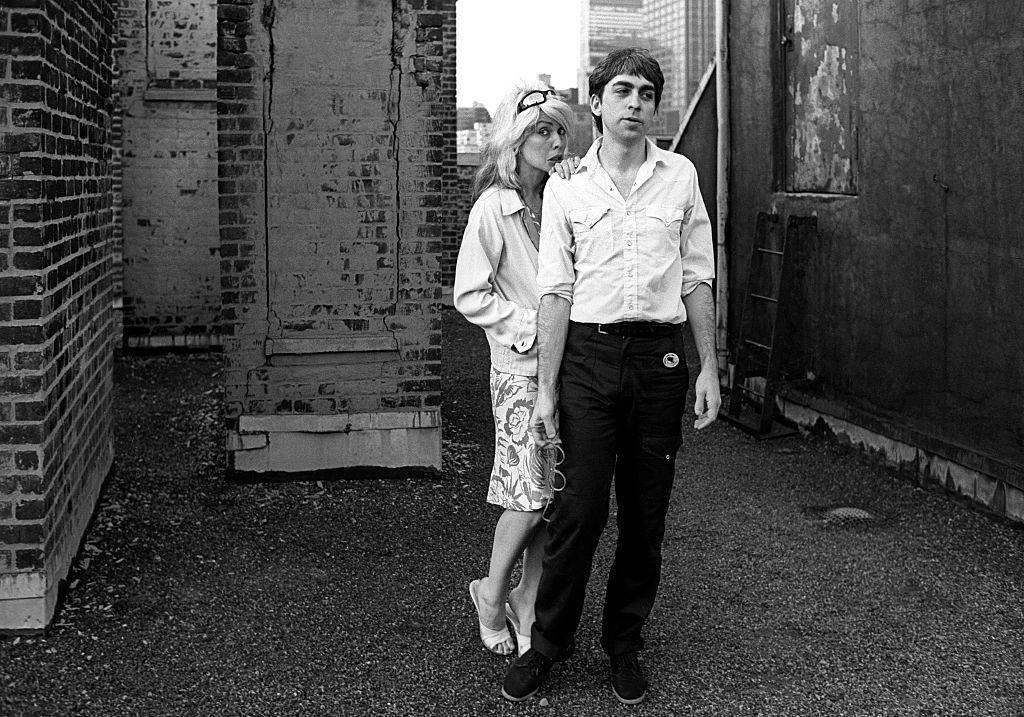 Debbie Harry with Chris Stein during a break from recording Parallel Lines, 1978.