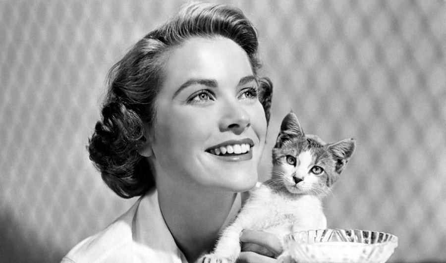 Classic Actress with Their Beloved Cats