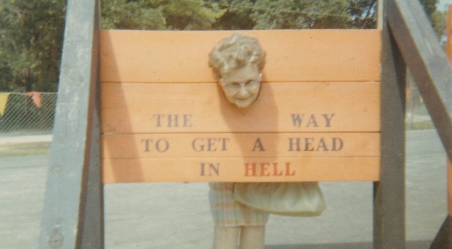 Hilarious Vintage Photos of Women Posing with Funny Objects and Signs