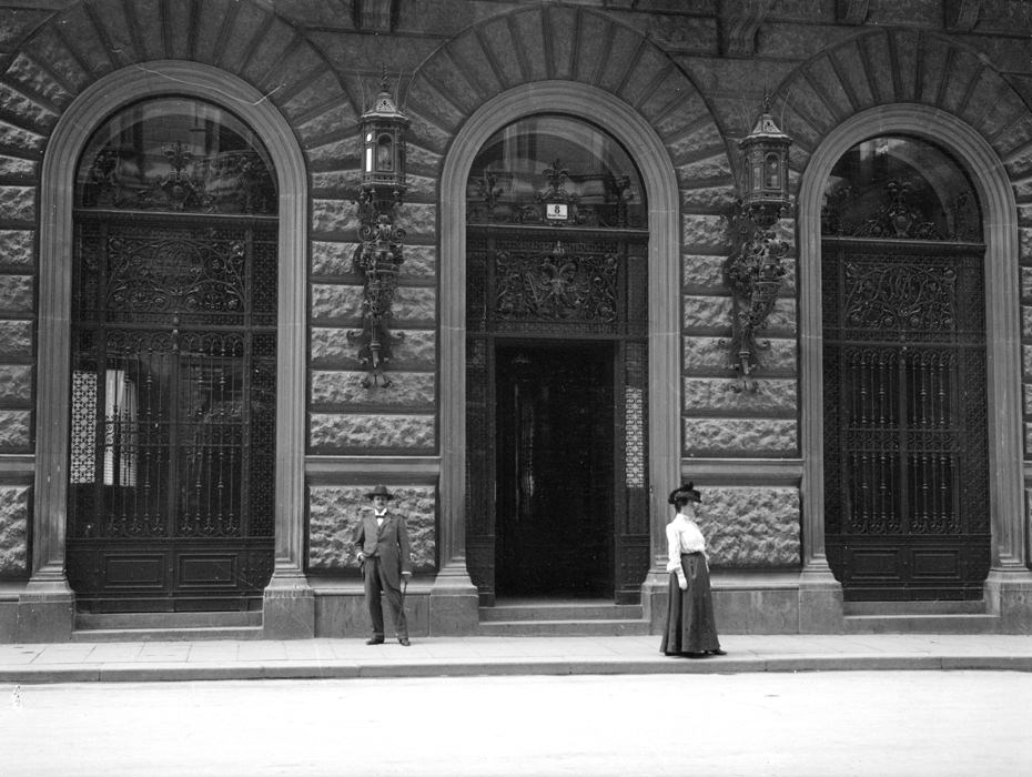 Doorways in Vienna, Austria, 1900s.