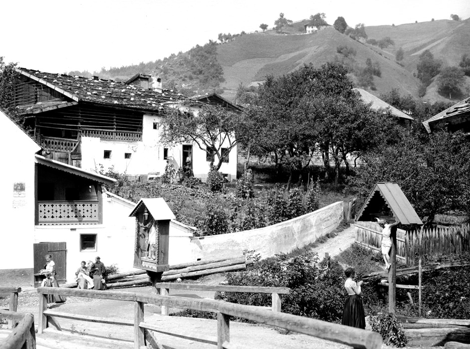 Roadside shrines in Austria, 1900s.