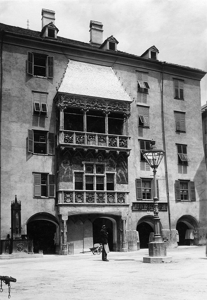 The Goldene Dachl in Innsbruck, 1909.