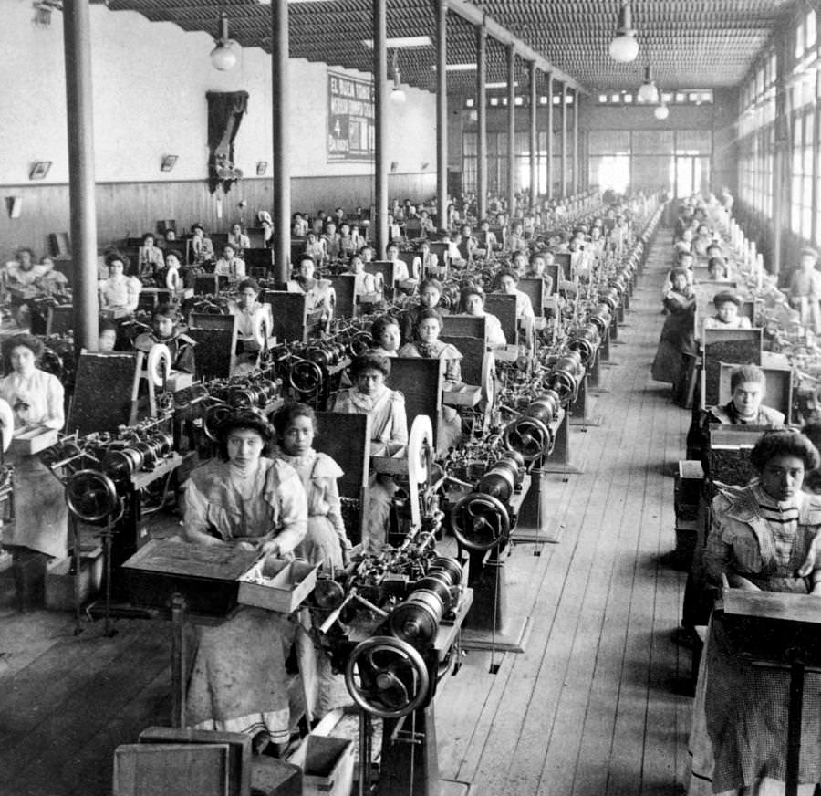 Cigarette Factory In Mexico City, 1903