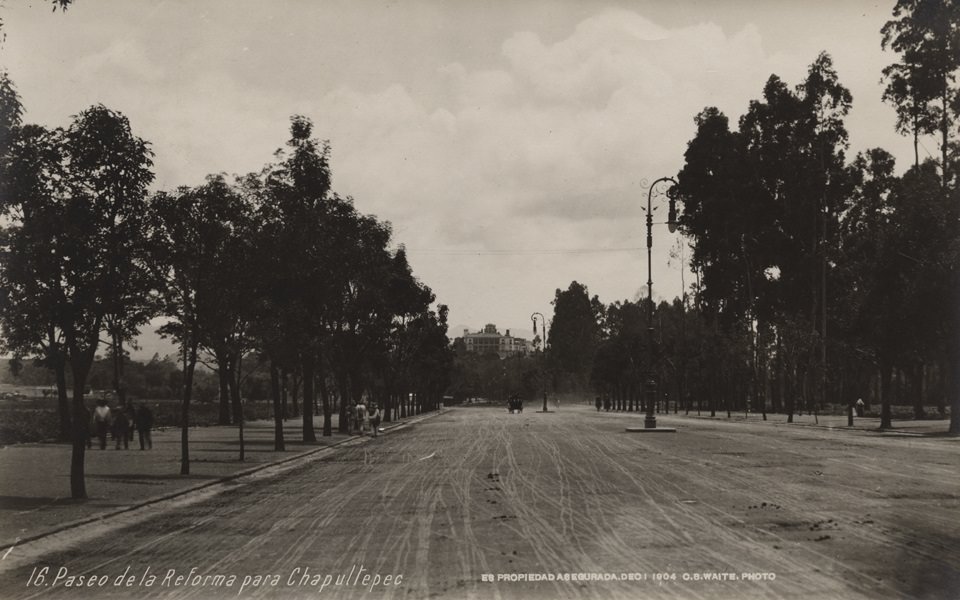 Paseo de la Reforma para Chapultepec, Mexico City, 1904