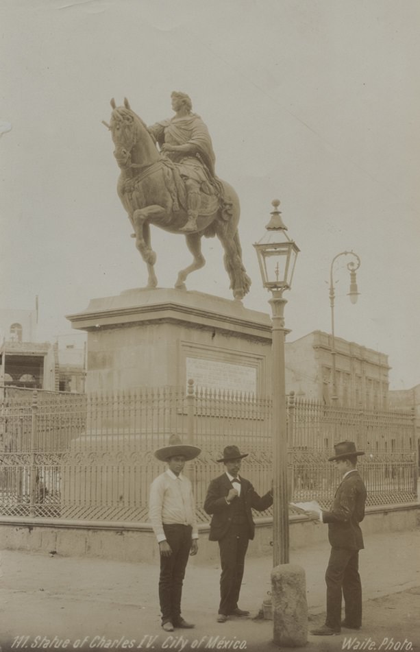 Statue of Charles IV, City of Mexico, 1904