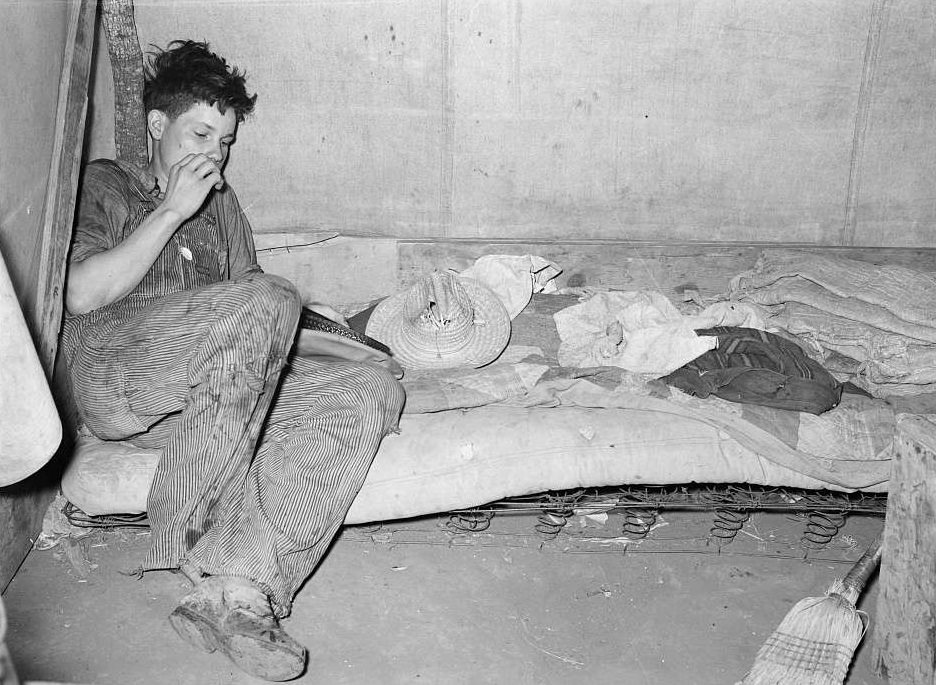 Son of white migrant worker near Harlingen, Texas, February 1939.