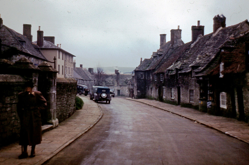 West Street in Corfe, 1953
