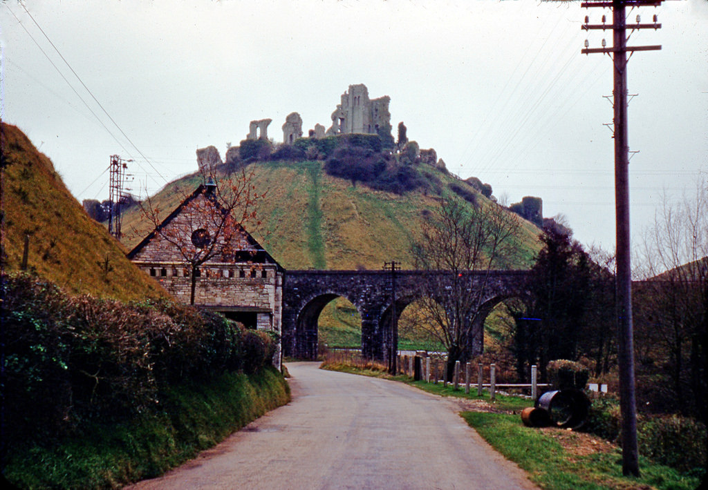 Bridge and Corfe Castle, 1953