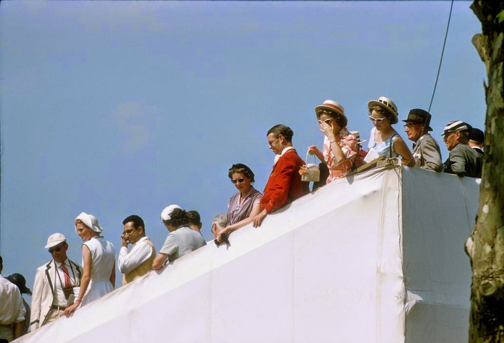 Spectators at the Henley Regatta, Henley, 1957.