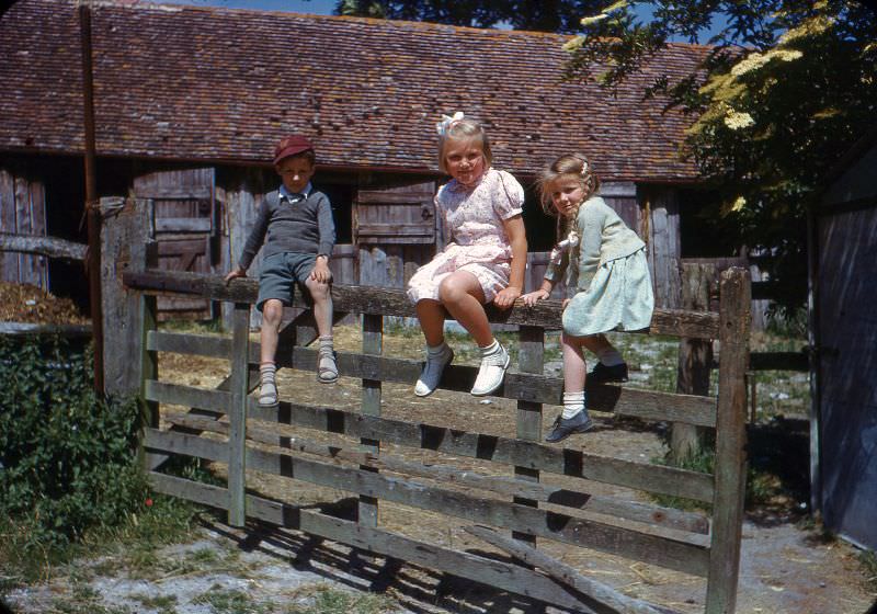 Children on gate