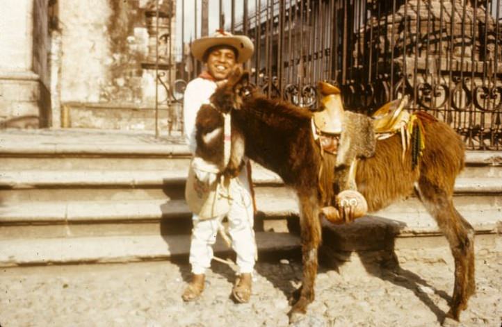 Street scene in Taxco, 1950s