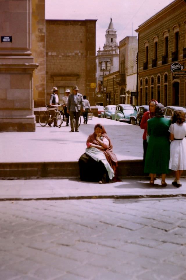 Street leading off Plaza de Armas, San Luis Potosí, March 1958