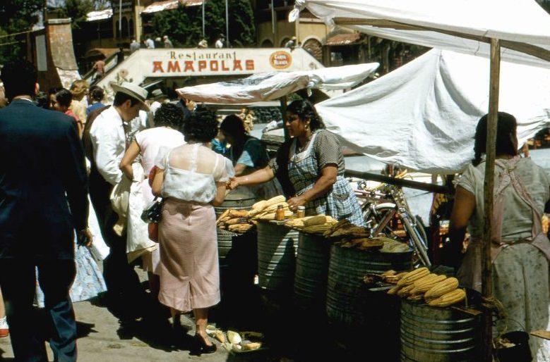 Street market. Taxco, 1957